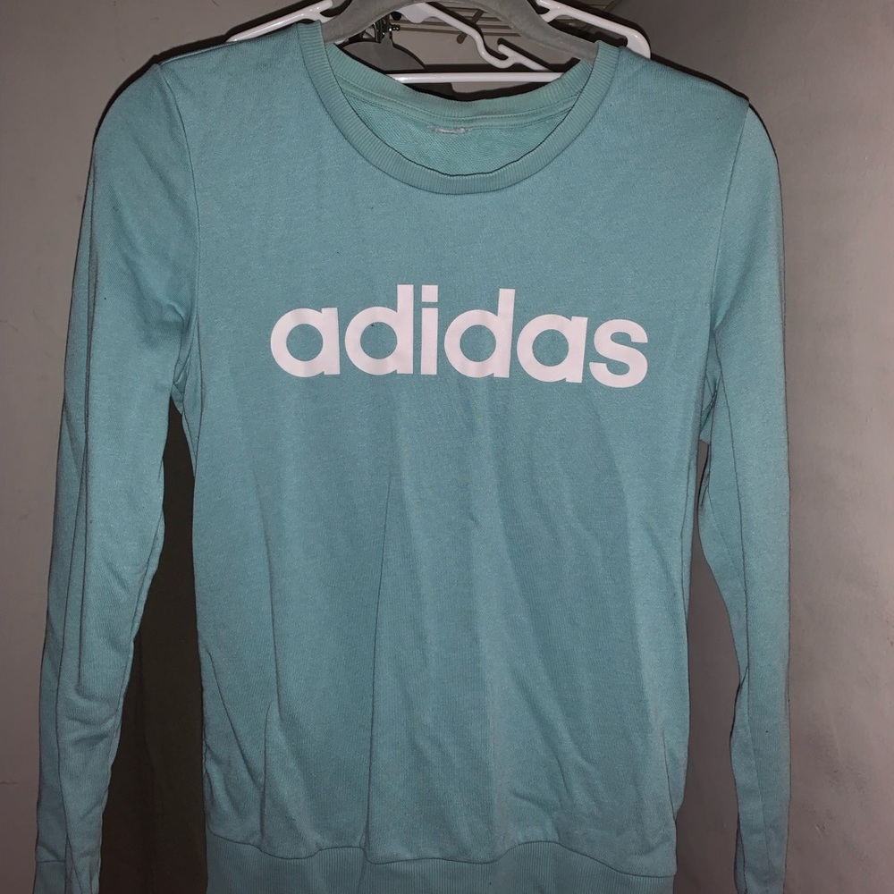 Adidas Aqua Long Sleeve Top with White Logo